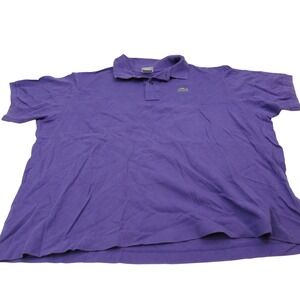 Lacoste Men's Classic Fit‎ Short Sleeve Polo Shirt Crocodile Logo Size 9 Purple